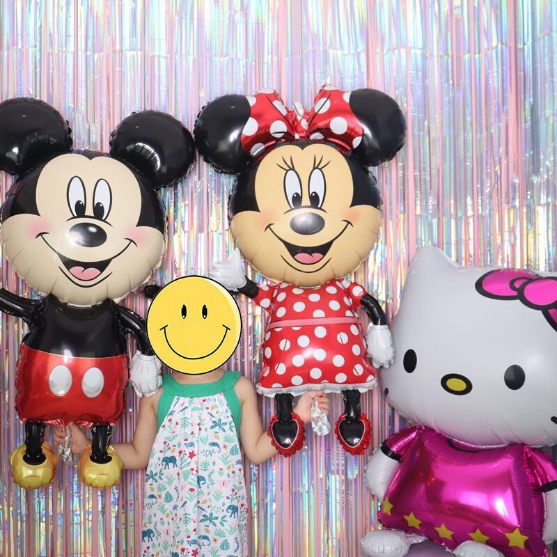 Bong Bóng Lá Nhôm Hình Chú Chuột Mickey Đáng Yêu Kích Thước 110*62CM Dùng Trang Trí Tiệc Sinh Nhật