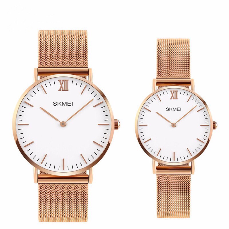 ĐỒNG HỒ ĐÔI SKMEI 1181 DÂY INOX CHÍNH HÃNG