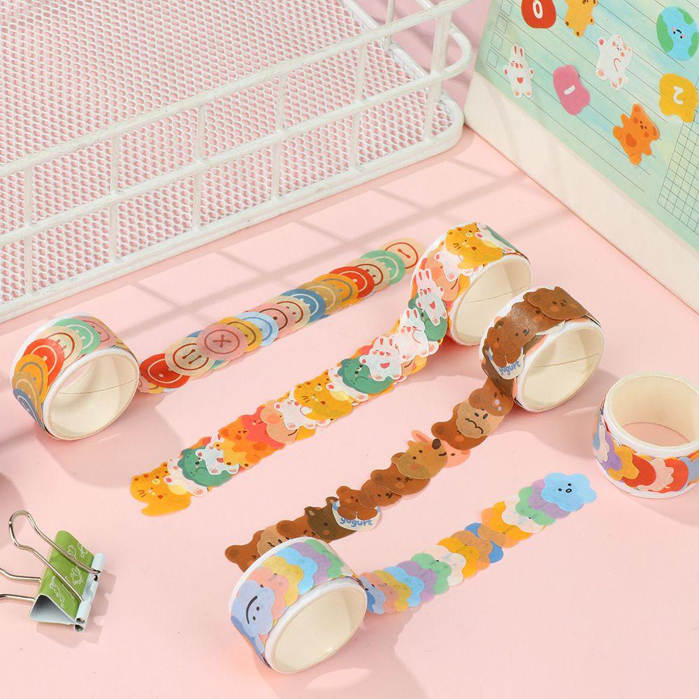 LETTER School Supplies Washi Tape Tearable Diary Label Sticky Paper DIY Kawaii Stationery Adhesive Decorative Scrapbooking Sticker