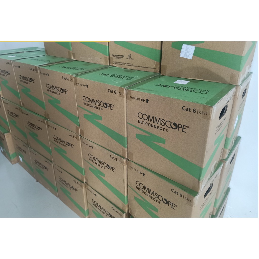 Dây cáp mạng bấm sẵn 2 đầu Cat6 dài 2m, 3m, 5m, 10m, 15m, 20m chính hãng Commscope. Tốc độ 1GB