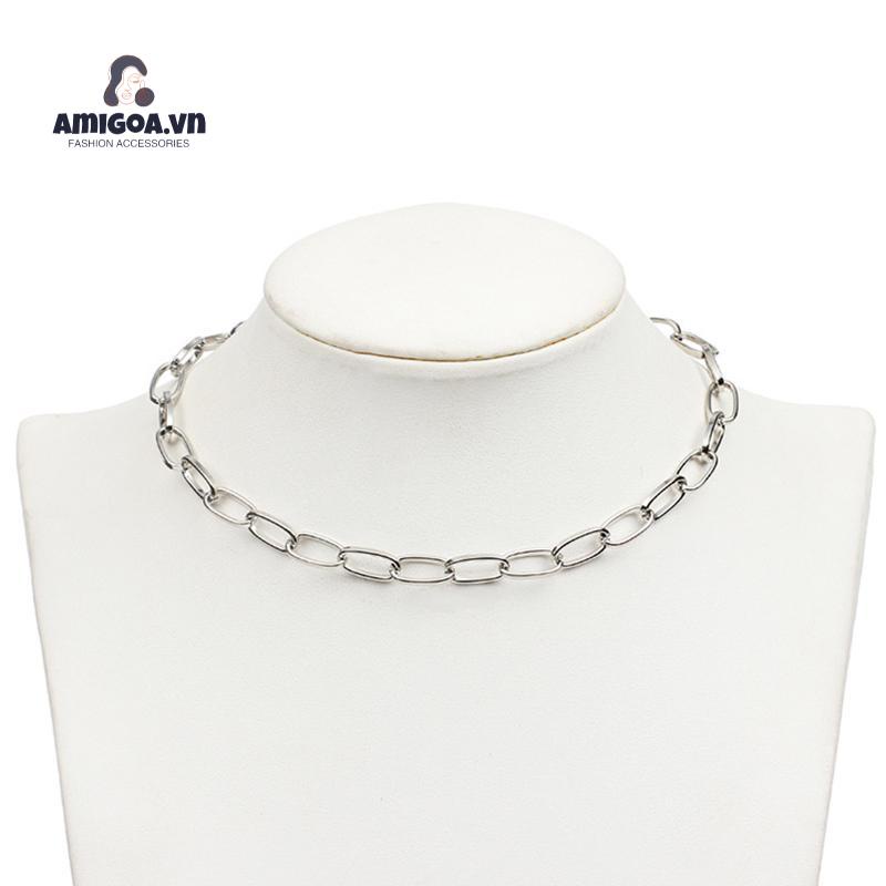 ✨✨Vòng cổ dạng chuỗi xích màu vàng phong cách punk thời thượng dành cho nữ