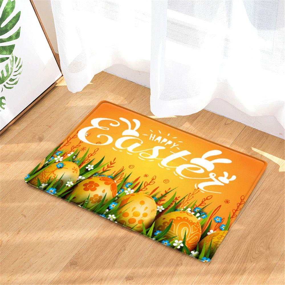 MUVAKO Thảm Lót Sàn Chống Trượt In Hình Thỏ Hoạt Hình Dễ Thương Trang Trí Nhà Cửa