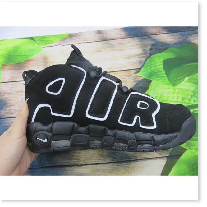 Sắn hàng giá rẻ -  GIẦY THỂ THAO SNEAKER AIR MORE UPTEMPO NAM NỮ ĐEN FULL . `