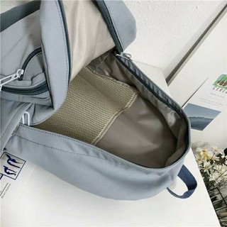 Balo basic, balo trơn dây kéo viền màu