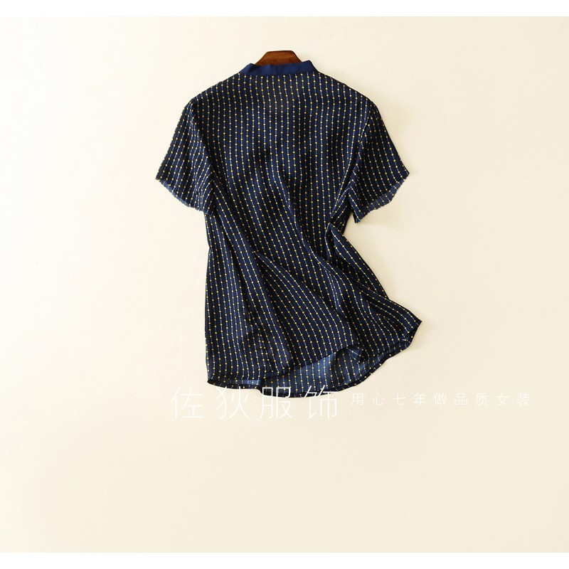 Áo voan kiểu cổ nơ vải chiffon big size