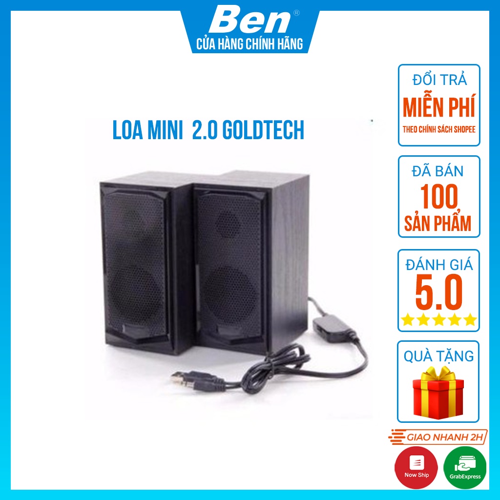 Loa Mini 2.0 GODTECH M22 (Vỏ gỗ) - BH6T