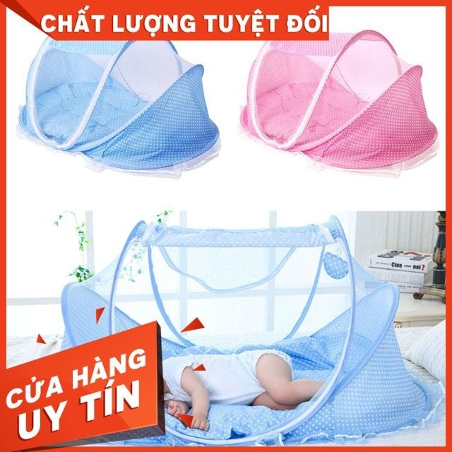 Màn, mùng, nôi chụp cho bé có nhạc- Màn Chống Muỗi cho bé, Màn Dễ Gấp Gọn, Chất Liệu Mịn Màng , Êm Ái, Thoáng Mát Cho Bé