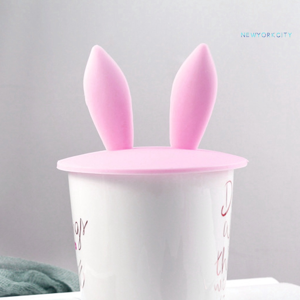 Ly Uống Nước Có Nắp Đậy Hình Tai Thỏ Màu Sắc Tươi Sáng Dễ Thương
