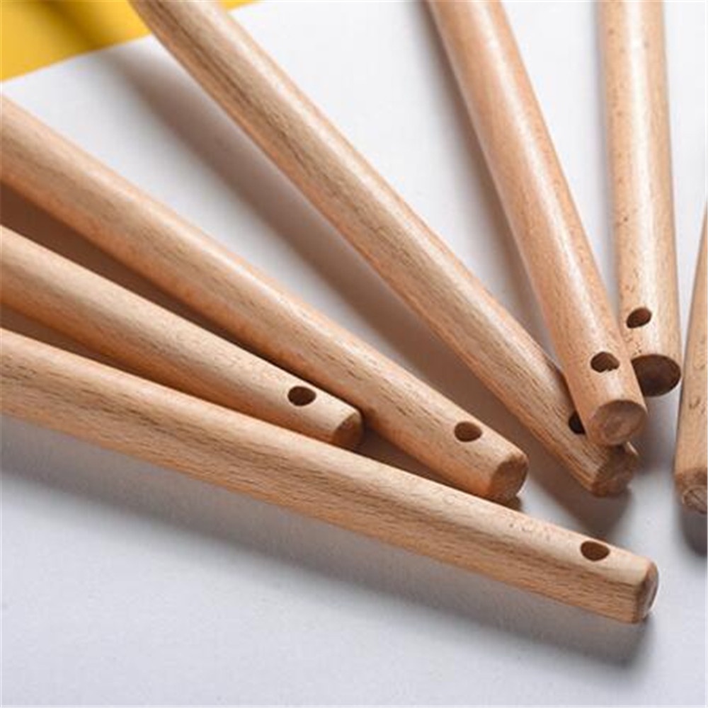 1 Dụng Cụ Đánh Trứng Bằng Silicone Cán Gỗ Màu Trắng Đa Năng