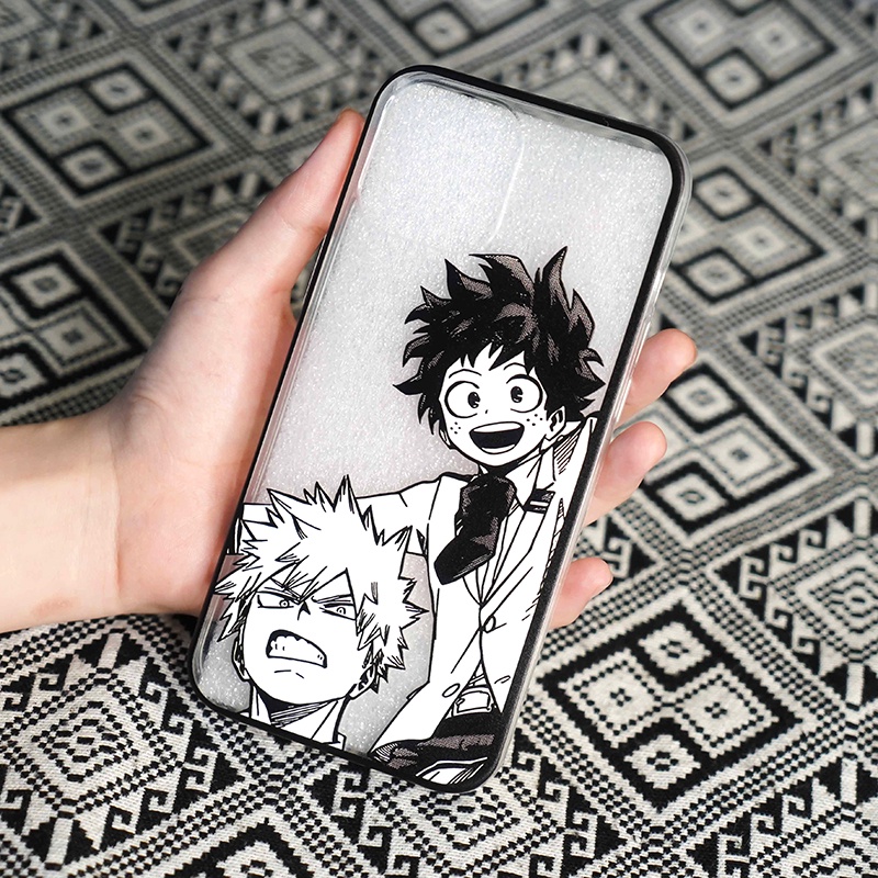 Ốp lưng Iphone Anime My Hero Academia Mã PCMHA01 in hình các nhân vật bằng nhựa dẻo trong suốt