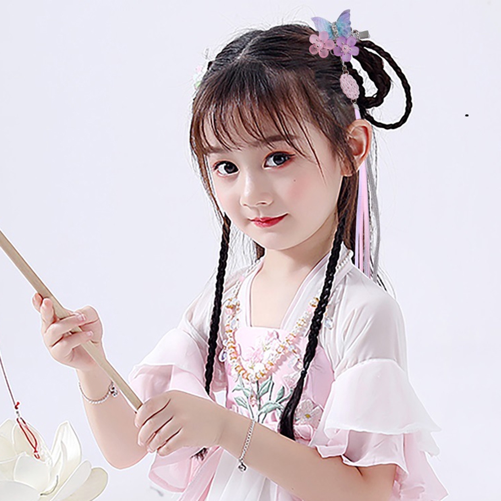 Kẹp tóc/Trâm cài búi tóc gắn hình bươm bướm đáng yêu cho bé