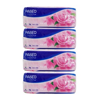  Combo 4 gói Khăn giấy thếp Paseo 250 tờ 2 lớp