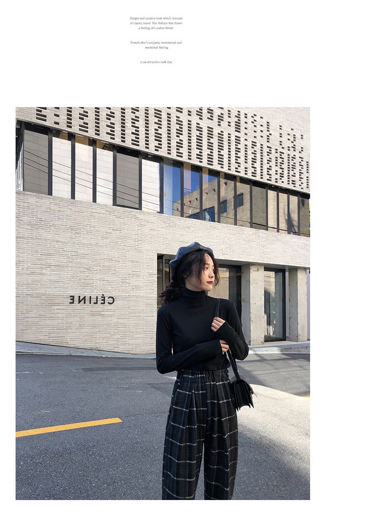 Net celebrity ins high neck bottoming shirt women's autumn and winter 2021 early autumn new jacket with long-sleeved t-s | BigBuy360 - bigbuy360.vn