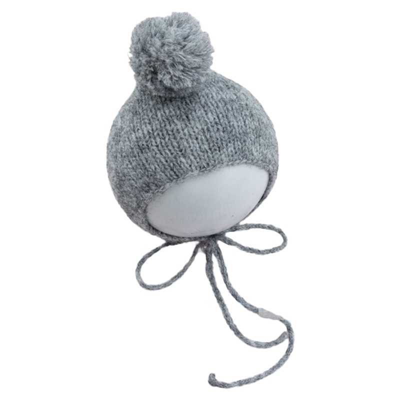 Mũ Beanie Lông Đan Thủ Công Làm Phụ Kiện Chụp Ảnh Cho Bé Sơ Sinh