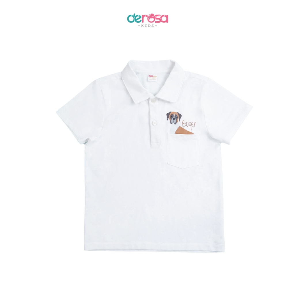 Áo thun cho bé trai DEROSA KIDS kiểu dáng polo cổ trụ | 3 - 8 tuổi | ASKD015A