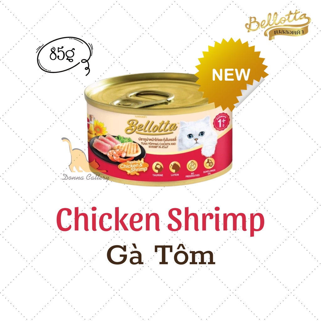 [VỊ MỚI] PATE BELLOTTA DẠNG LON CHO MÈO 85g ĐỦ VỊ