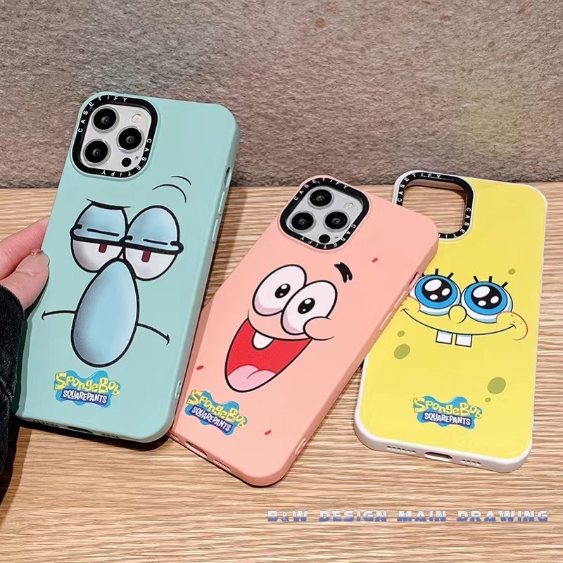 Ốp Điện Thoại Silicon Chống Sốc In Hình SpongeBob Dễ Thương Cho iPhone 13 12 11 Pro MAX XR IX XS MAX 7 8 Plus