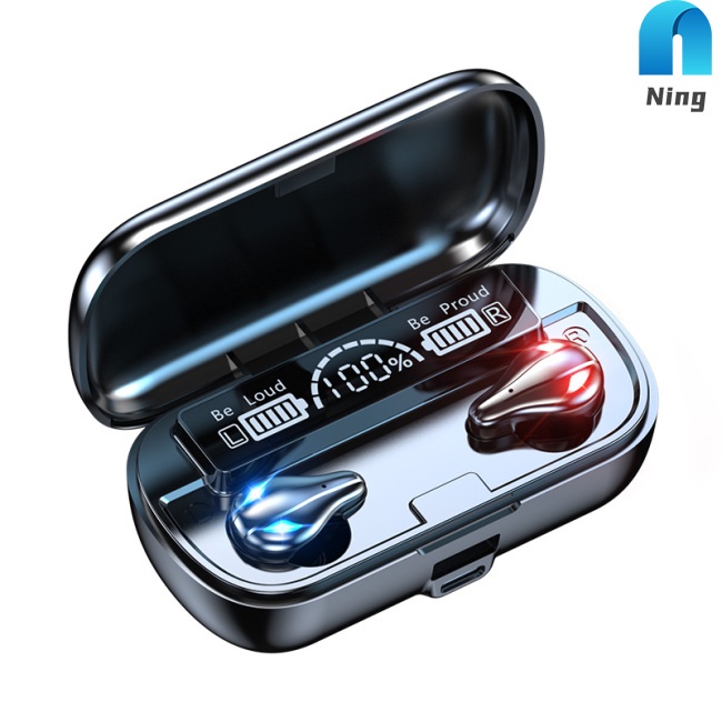 Tai Nghe Nhét Tai Không Dây Chơi Game Ning X9 Tws Mini Giảm Tiếng Ồn Kèm Hộp Sạc Tiện Dụng