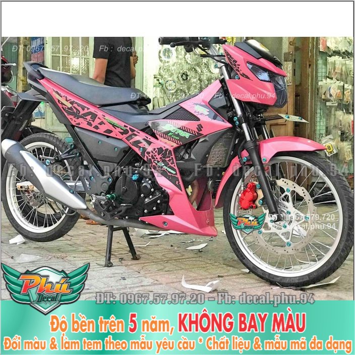 Tem rời Satria Hồng đen (X) -1