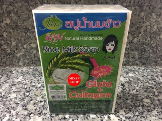 {Chính hãng - Ảnh thật} Xà phòng cám gạo thái lan Jam Rice Milk Soap - Full lốc 12 cục | BigBuy360 - bigbuy360.vn