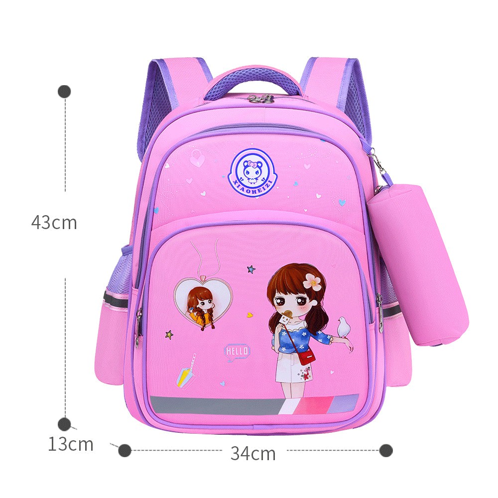 [LỚP 3 ĐẾN LỚP 9] Balo học sinh cấp 1, cấp 2 cho bé gái, cặp sách tiểu học trung học có kèm túi ví đựng bút siêu xinh