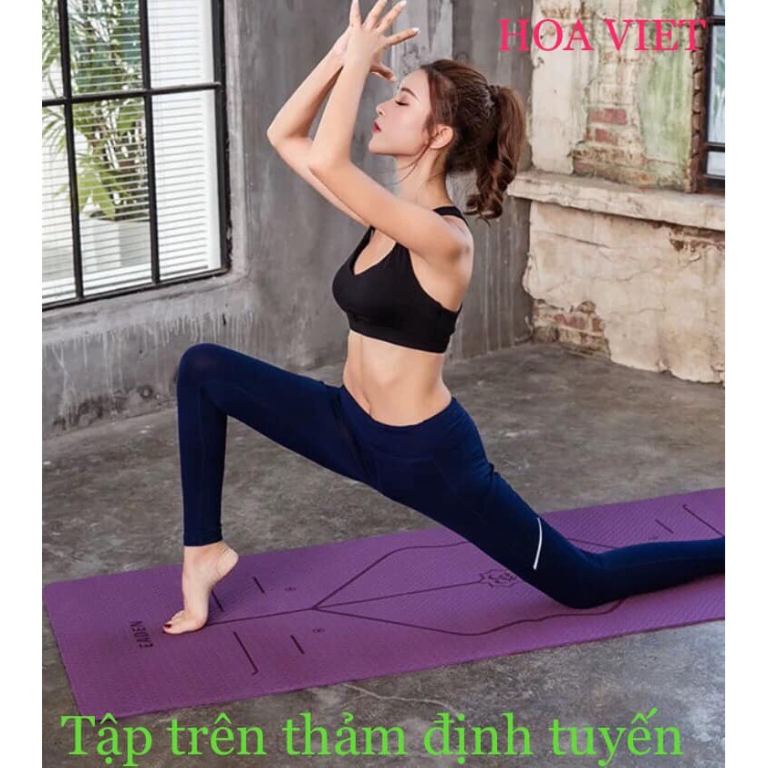 [ XẢ KHO ] Thảm tập yoga ĐỊNH TUYẾN 🔥𝑭𝑹𝑬𝑬𝑺𝑯𝑰𝑷🔥,1 lớp  thảm yoga siêu bền, thảm tập gym  [Tặng túi & dây buộc ]