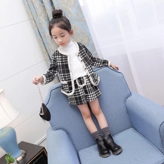 Set dạ kẻ bé gái (2)