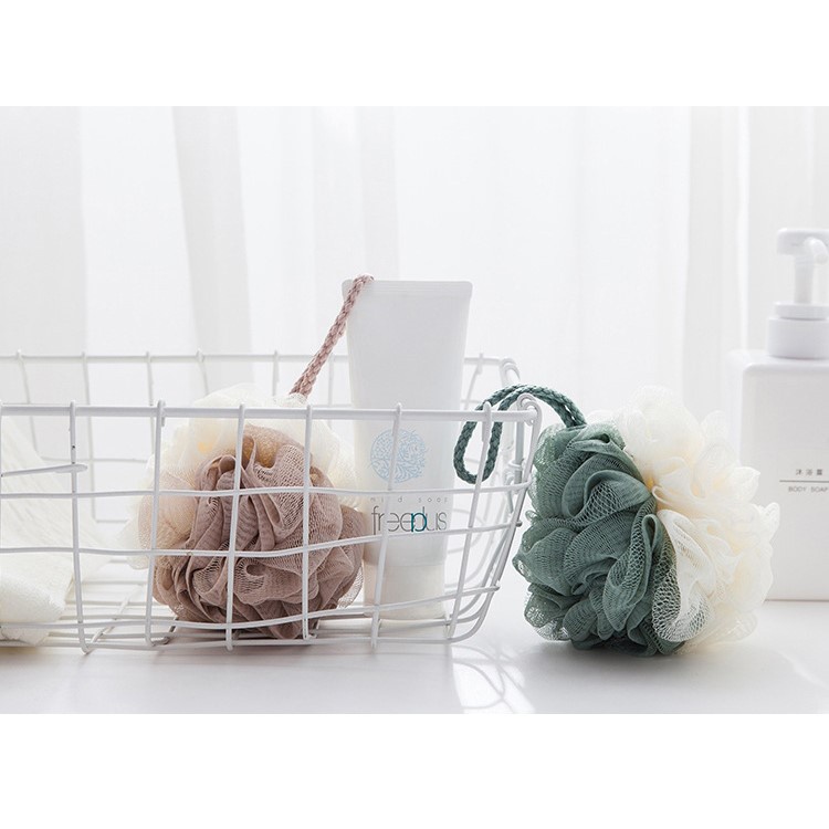 Bông Tắm Tròn Cao Cấp 2 Màu Weilaiya xinh Tươi Lưới Mềm Mại Siêu Tạo Bọt Kì Cọ Tẩy Da Chết