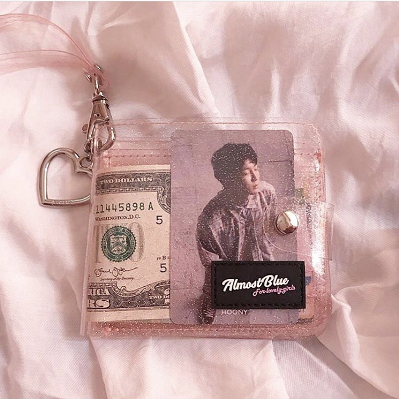 Bao đựng thẻ ảnh phong cách dành cho nhám nhạc KPOP BTS BLACKPINK EXO làm từ nhựa PVC trong suốt