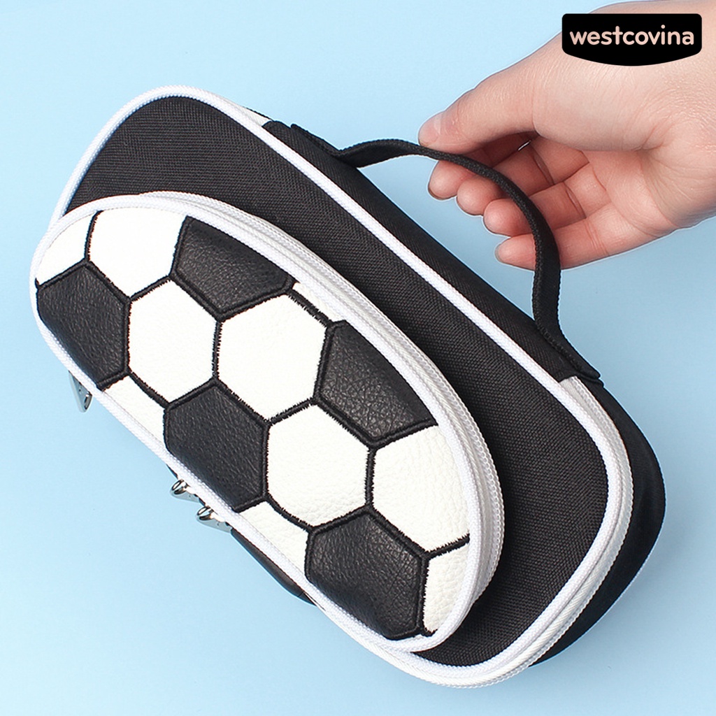 [Hot]✍Túi Đựng Bút Giả Da Có Tay Cầm Tiện Lợi Cho Bé