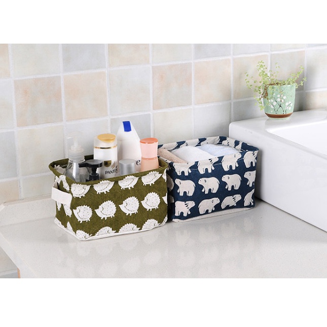 Túi Vải Đựng Phụ Kiện Hình Chữ Nhật Nhiều Họa Tiết Dễ Thương