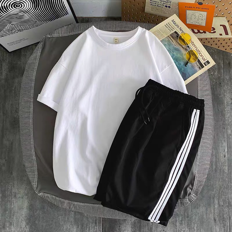 Set bộ short Boin shop năng động from rộng unisex cho cả nam và nữ