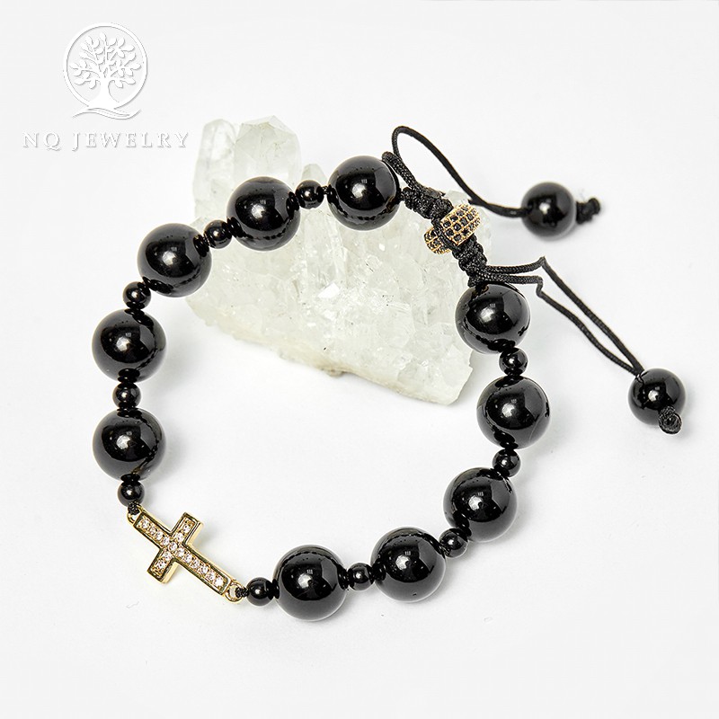 Vòng Mân Côi - Chuỗi Mân Côi Màu Đen NQ Jewelry 10mm đk 52mm