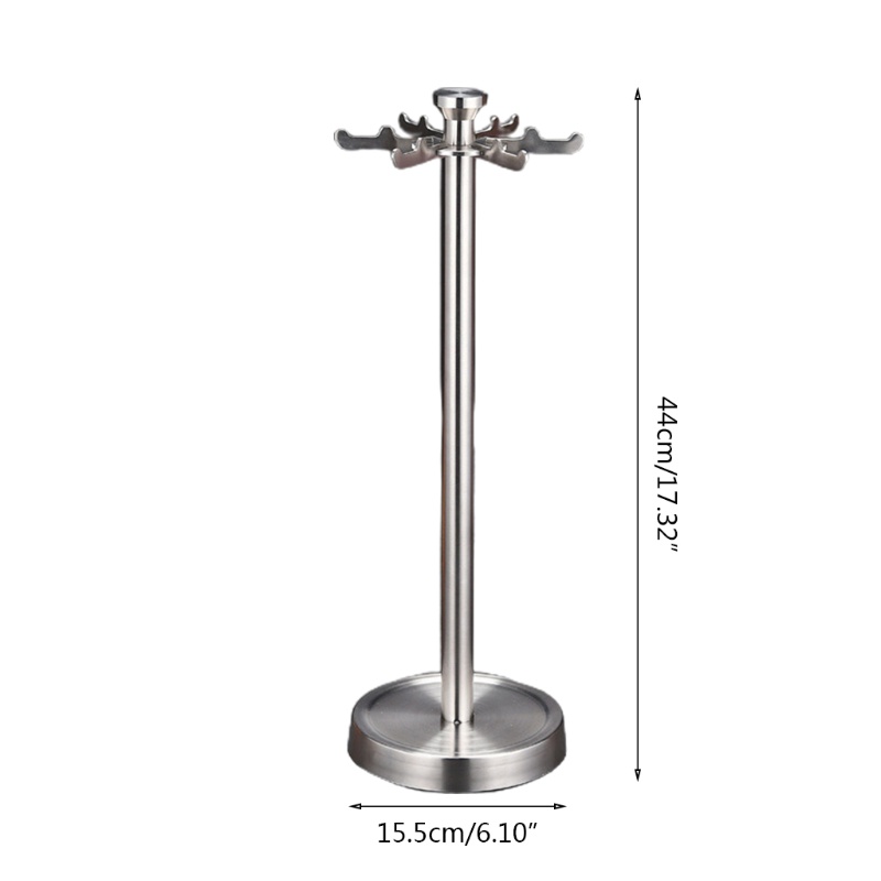 Giá Đỡ 6 Móc Treo Đồ Dùng Nhà Bếp Bằng Thép Không Gỉ 304 Xoay 360 Độ Tiện Dụng