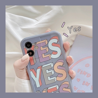Ốp Điện Thoại TPU Dẻo Chống Sốc In Chữ Yes / Yes / Yes Cho Iphone 11 Pro Max Xr / Xs / X / 6s