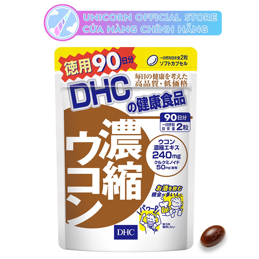 Viên Uống Giải Rượu, Thải Độc Gan Tinh Bột Nghệ DHC Concentrated Turmeric