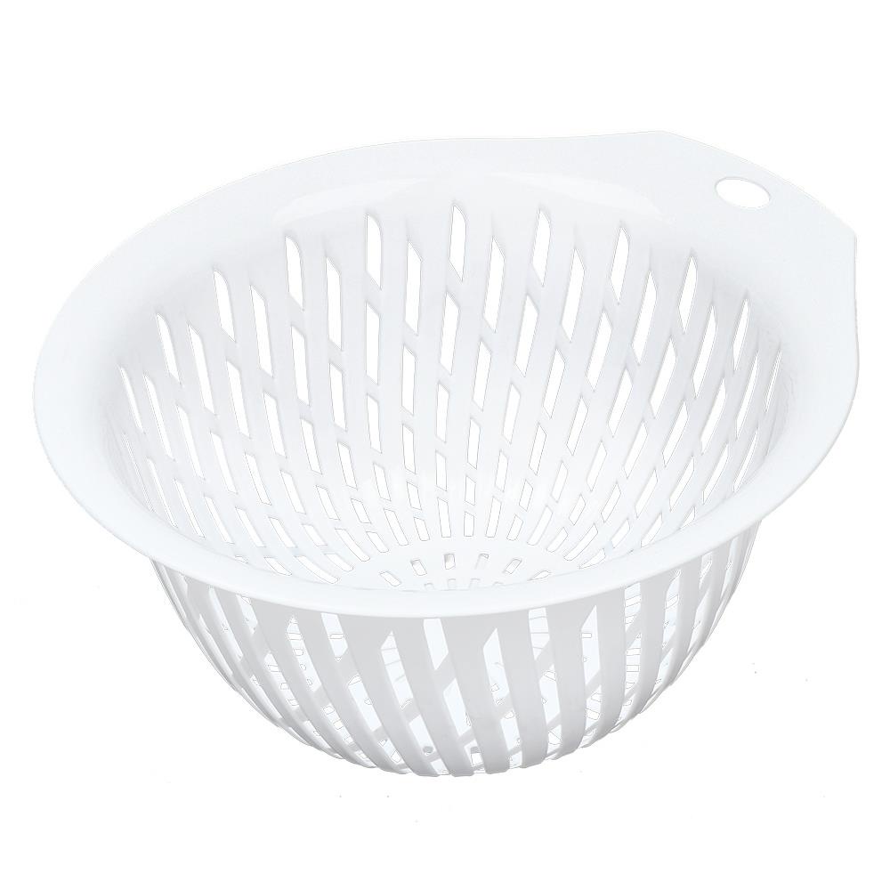 HomeBase MICRONWARE Rổ nhựa tròn Thái Lan W21xD22xH10.5cm màu trắng