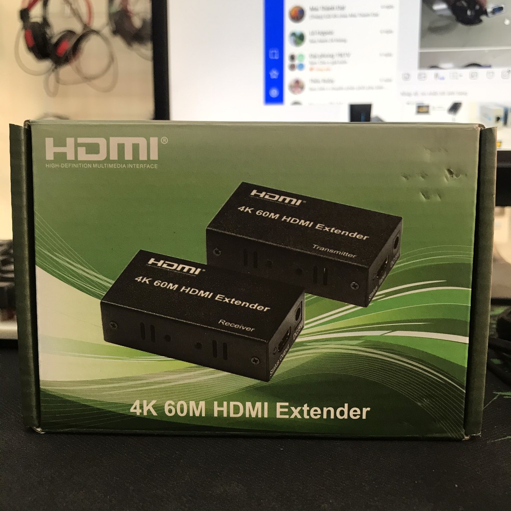 Bộ chuyển đổi Hdmi To Lan 60m 4k xịn