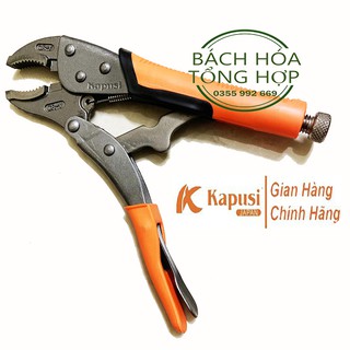 Kìm bấm chết Kapusi Japan loại 10inch/250mm mỏ cong giữ, kẹp chặt vật Kapusi 250mm K-8259 rắt chắc chắn