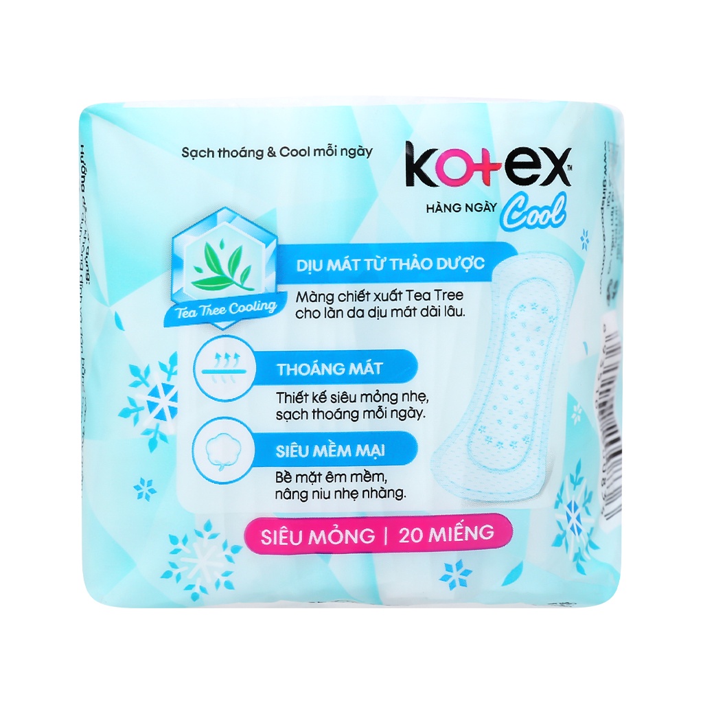 Băng vệ sinh Kotex Hằng ngày Kháng khuẩn Siêu Bảo Vệ 8 miếng x 48G. Shop SuBo