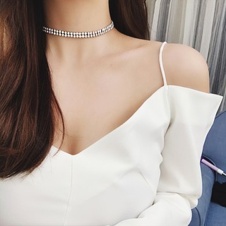 Vòng cổ choker đá sát cổ sang chảnh - D279