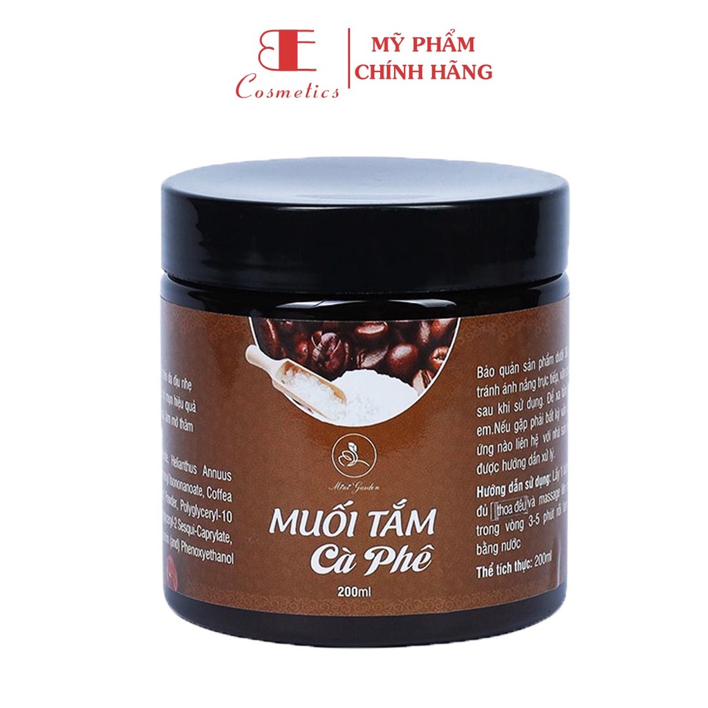 Muối tắm cafe, muối tắm tẩy tế bào chết body Mini Garden 200ml làm trắng da hiệu quả (MT0001) Ebi Cosmetics