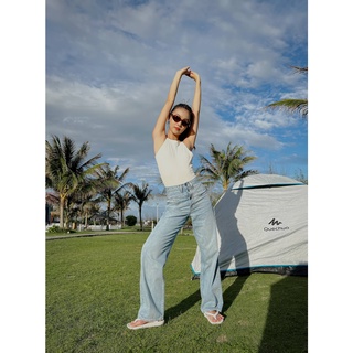 Quần jeans culottes cotton 4 nút 2 màu lenclothing 8395-8396
