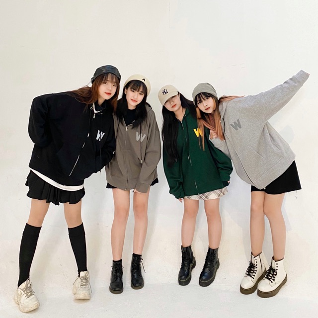 [Mã 12FASHIONSALE1 giảm 10K đơn 50K] WOOWI ZIP HOODIE - Áo khoác in nổi | BigBuy360 - bigbuy360.vn