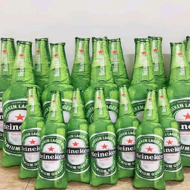 Gối ôm 3d hình chai bia Heineken