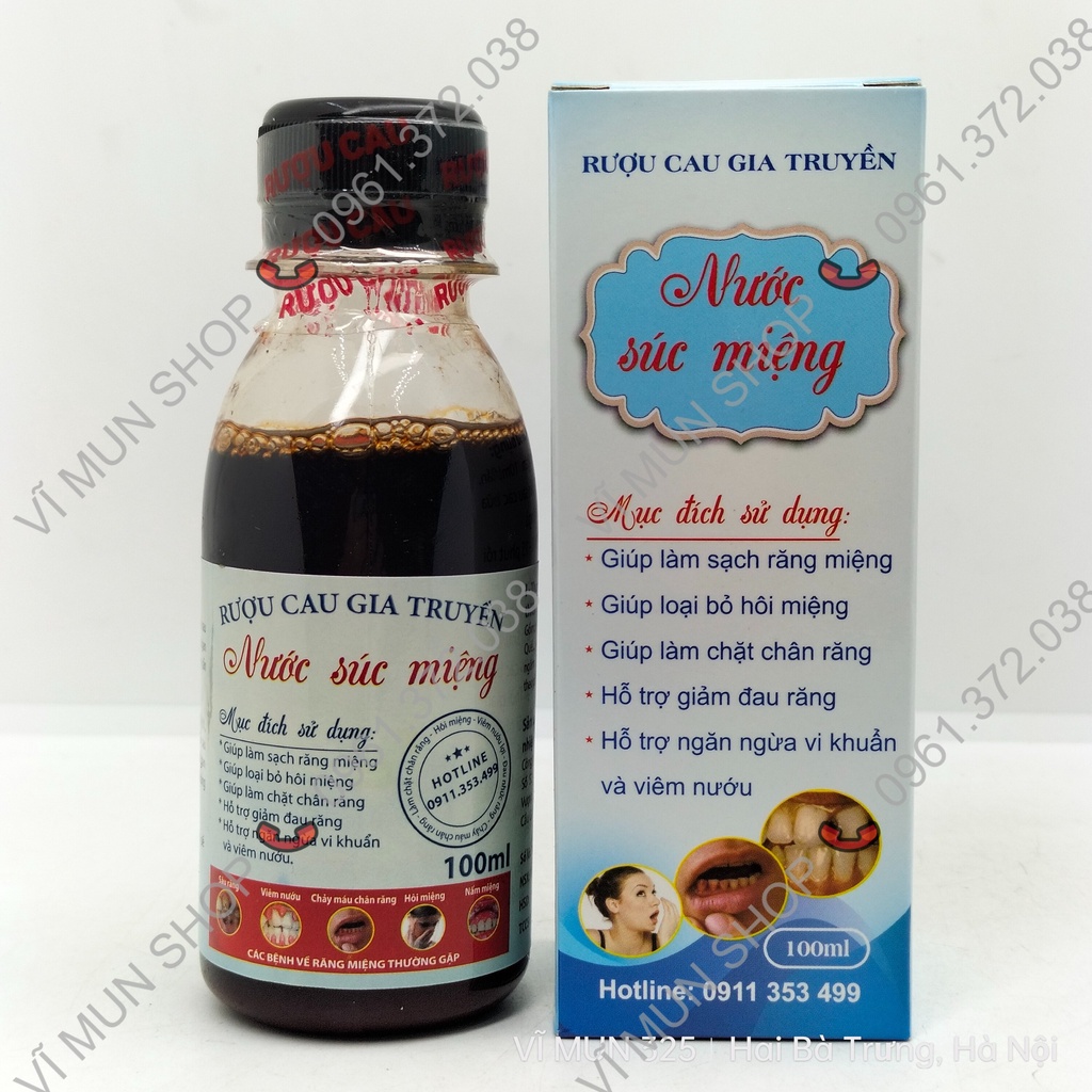 Nước súc miệng rượu cau gia truyền chai 100ml