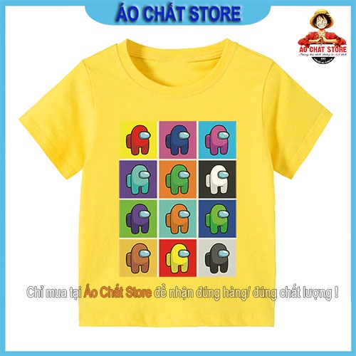 (5 màu) Áo thun Among Us cho bé trai | bé gái siêu cute | vải đẹp AU45 | Áo Chất Store