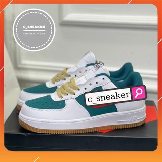 Giày thể thao sneaker, giày AF1 GC trắng xanh nam nữ