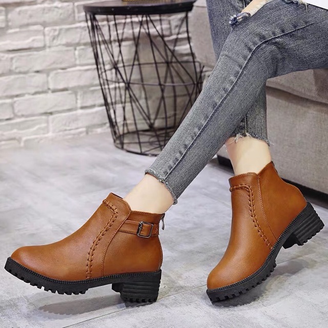 (ORDER) Bốt trơn da mềm 3 phân Big size 35-43 | BigBuy360 - bigbuy360.vn