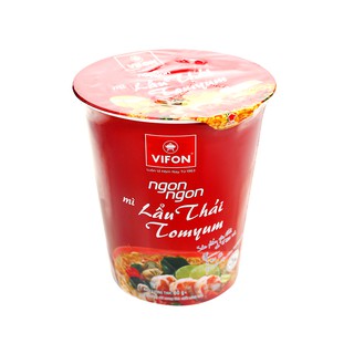 6 LY Mì Vifon Ngon Ngon lẩu Thái Tomyum ly 60g
